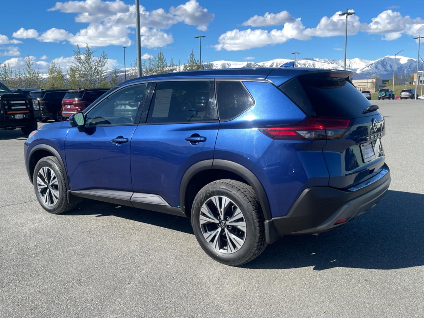 2021 BLUE NISSAN ROGUE SV (JN8AT3BB5MW) with an 2.5L engine, Continuously Variable transmission, located at 1960 Industrial Drive, Wasilla, 99654, (907) 274-2277, 61.573475, -149.400146 - Photo#1